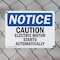 Signmission Caution Electric Motor Starts Automatically OSHA Notice Sign, Plastic, 10in W x 7in L, 2PK OS-2PACK-NS-P-710-L-10474 - alternate 5